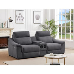Vente-unique VERETO Canapé inclinable 2 siège(s) Gris