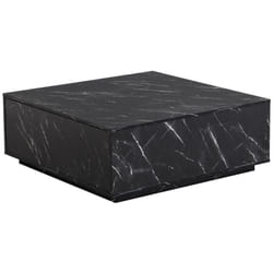 Table basse avec 2 tiroirs en mdf - Effet marbre noir - antrim de Pascal Morabito
