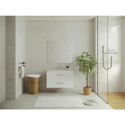 Meuble sous vasque suspendu - Coloris blanc - 80 cm - KAYLA