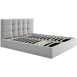 Pascal Morabito - Lit coffre 180 x 200 cm - Tissu - Gris - eliava de