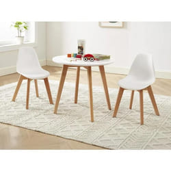 Ensemble table enfant LOULOUNE + 2 chaises LILINOU - Blanc