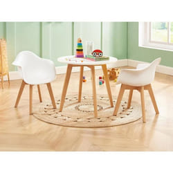 Ensemble table enfant LOULOUNE + 2 chaises POUPINETTE - Blanc
