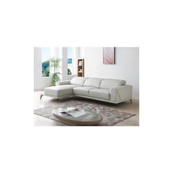 Canapé dangle gauche en cuir de buffle beige ANDOR
