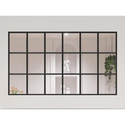 Verrière style orangerie en aluminium thermolaqué - 180x105 cm - Noir - ORANSA