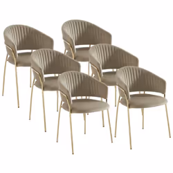 La chaise MADOLIA deviendra un élément central de votre séjour grâce sa forme enveloppante et la luminosité de son piètement ...