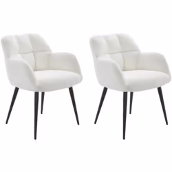 Vendue uniquement par lot de 2 ou 6 chaises de la même couleur. Caractéristiques Couleur (nuance) : Blanc Matière : 100 % Pol ...
