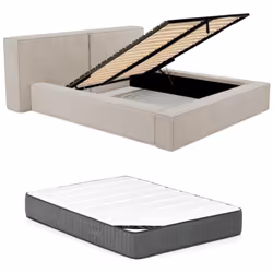 Le lit TIMANO possède un grand coffre de rangement qui vous sera très utile pour gagner de la place dans votre chambre ! Son  ...