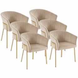 La chaise ZAOVA est une pièce séduisante par sa structure en métal doré qui lui confère un aspect lumineux. Son assise en vel ...