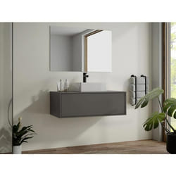 Meuble sous vasque suspendu - Coloris gris anthracite - 94 cm - TEANA II
