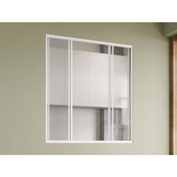 Verrière coulissante en aluminium thermolaqué blanc 120x130 cm - RAVENA
