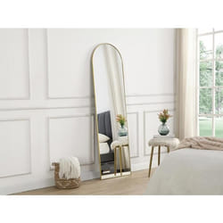 Miroir arche à poser en métal - L. 50 x H. 170 cm - Doré - MAILEN