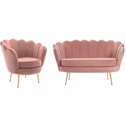 - Un design rétro dans l'air du temps Avec sa forme coquillage originale et tendance, les canapé et fauteuil DANDELION apport ...