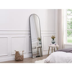 Grand miroir arche à poser en métal - L. 50 x H. 170 cm - Noir - MAILEN