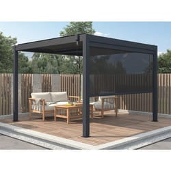Rideau Rétractable Pour Pergola Bioclimatique - L2,78 X H 2,05 M - Viadana