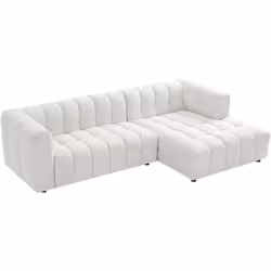 Prêt à entrer dans la nouvelle ère du tissu bouclette ? Le canapé LERICI n'attend plus que vous. Un design matelassé et un ti ...