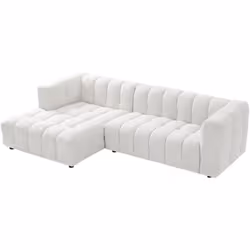 Prêt à entrer dans la nouvelle ère du tissu bouclette ? Le canapé LERICI n'attend plus que vous. Un design matelassé et un ti ...