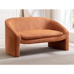 Canapé 2 places en tissu terracotta OSSANA