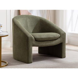 Vente-unique - Fauteuil En Tissu Vert Ossana