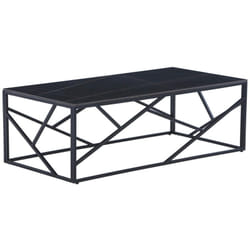 Table basse en céramique et métal - Effet marbre noir - MELRONE de Pascal Morabito
