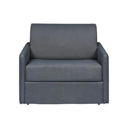 Fauteuil convertible express en tissu gris - Matelas 14 cm CALIFE