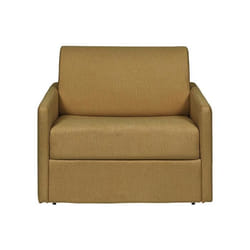 Fauteuil convertible express en tissu jaune - Matelas 14 cm CALIFE