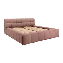 Lit coffre 180 x 200 cm - Tissu - Rose - FORVIK de Pascal Morabito