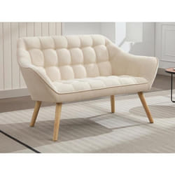 Vente-unique Caserta Canapé causeuse 2 siège(s) Beige