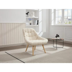 Vente-Unique Fauteuil LUOSTO - Tissu Beige