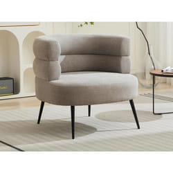 Fauteuil en tissu gris CAMEDO