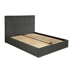 Lit coffre 180 x 200 cm - Velours - Gris anthracite - RILIODA de Pascal Morabito