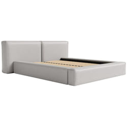 Lit coffre 140 x 190 cm - Tissu - Gris clair - TIMANO de Pascal Morabito