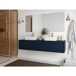 Meuble sous vasque suspendu - Coloris bleu nuit - L150 cm - ISAURE II