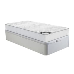 Ensemble 90 x 190 cm sommier coffre blanc + matelas ressorts ensachés ép.20cm - SONGE de YSMÉE