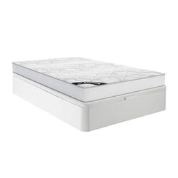 Vente-unique - Ensemble 140 X 190 Cm Sommier Coffre Blanc + Matelas Ressorts Ensachés Ép.20cm - Songe De Ysmée