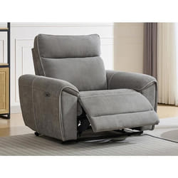 Fauteuil relax électrique en tissu gris DJARALO