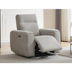 Vente-unique - Fauteuil Relax Électrique En Tissu Gris Lorgita
