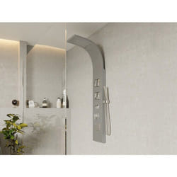 Vente-unique - Colonne De Douche Hydromassante - Argenté - 20 X 150 Cm - Tyra