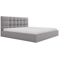 Lit coffre 200 x 200 cm - Tissu - Gris - eliava de Pascal Morabito