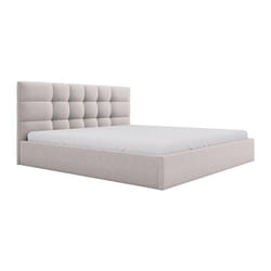 Lit coffre 200 x 200 cm - Tissu - Beige - ELIAVA de Pascal Morabito