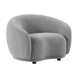 Fauteuil en tissu bouclette gris BOVANA de Pascal Morabito