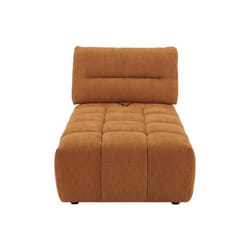 Méridienne dossier avance-recule en tissu texturé terracotta APOLIU
