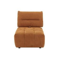 Fauteuil dossier avance-recule en tissu texturé terracotta APOLIU
