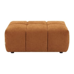 Pouf en tissu texturé terracotta APOLIU
