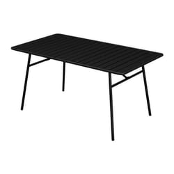 Table de jardin L.160 cm en métal - Noir - MIRMANDE de MYLIA