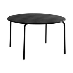 Table de jardin ronde D.110 cm en métal - Noir - MIRMANDE de MYLIA