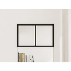Imposte atelier en aluminium thermolaqué - L63 x H40 cm - Noir - BAYVIEW