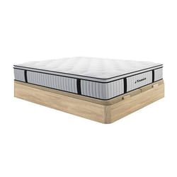 Vente-unique - Ensemble 180 X 200 Cm Sommier Coffre Naturel Clair + Matelas Ressorts Ensachés Surmatelas Intégré Ép.28cm - American Dream De Ysmée