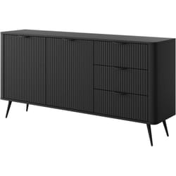 Buffet 2 portes et 3 tiroirs en mdf - Noir - elonaria ii de Pascal Morabito