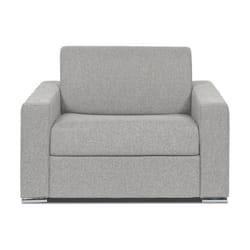 Fauteuil convertible express en tissu gris clair - Couchage 70 cm - Matelas 14 cm - CALITO