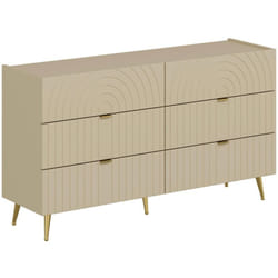 Commode 6 tiroirs - Beige - norsim de Pascal Morabito